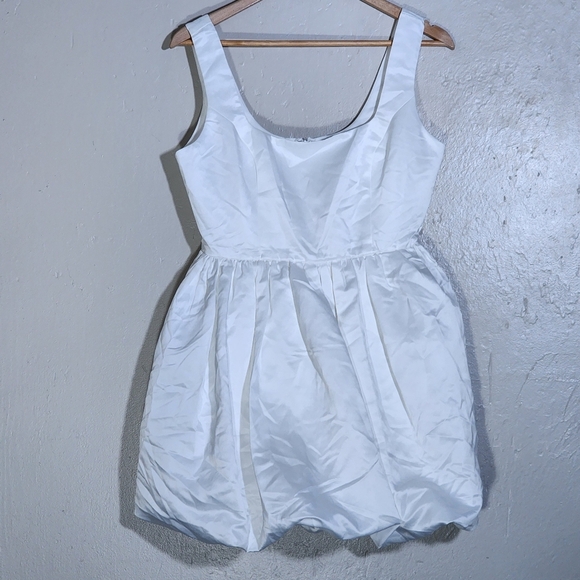 Lulus White Puff Mini Dress - Picture 2 of 11